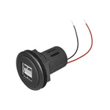 Doble Toma Usb 2x2,5a Para Montaje En Chasis Redondo