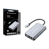 Dock Usb-C 7in1 Conceptronic Hdmi Vga Usb 3.0 Lan Gigabit  Usb-C Carga 100w