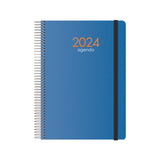 Dohe Agenda Anual Syncro Espiral Semana Vista 15x21 Cm Azul Castellano 2023