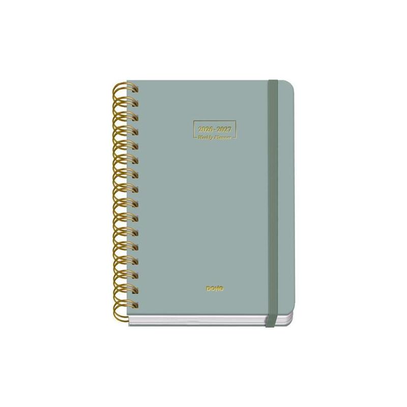 Dohe Agenda Escolar Premium A5 Espiral Doble Dp Cartón Forrado Verde 2026-2027