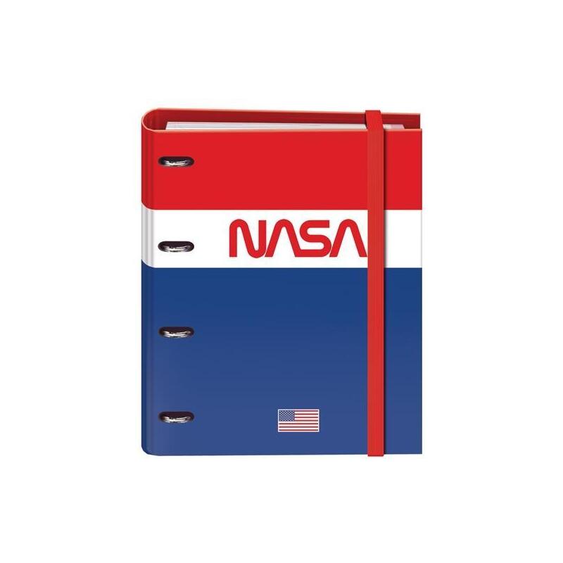 Dohe Carpeta Anillas Mixtas 4x35mm A4 Recambio 100h 5x5mm 90gr 4 Separadores Nasa Flag