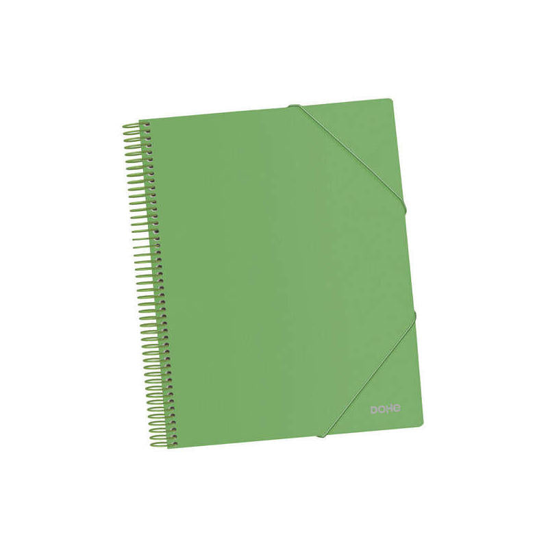 Dohe Carpeta Con 20 Fundas Tamaño A4 - Tapa De Polipropileno Opaco 800 Micras - Fundas Transparentes 80 Micras -
