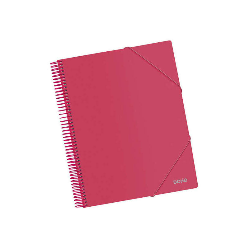 Dohe Carpeta Con 40 Fundas Tamaño A4 - Tapa De Polipropileno Opaco De 800 Micras - Fundas Transparentes De 80 Micras -
