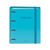 Dohe Colour Vibes Carpeta De 4 Anillas Mixtas De 35mm Recambio 100 Hojas Cuadricula 5mm - Formato A4 - Cierre Con Goma