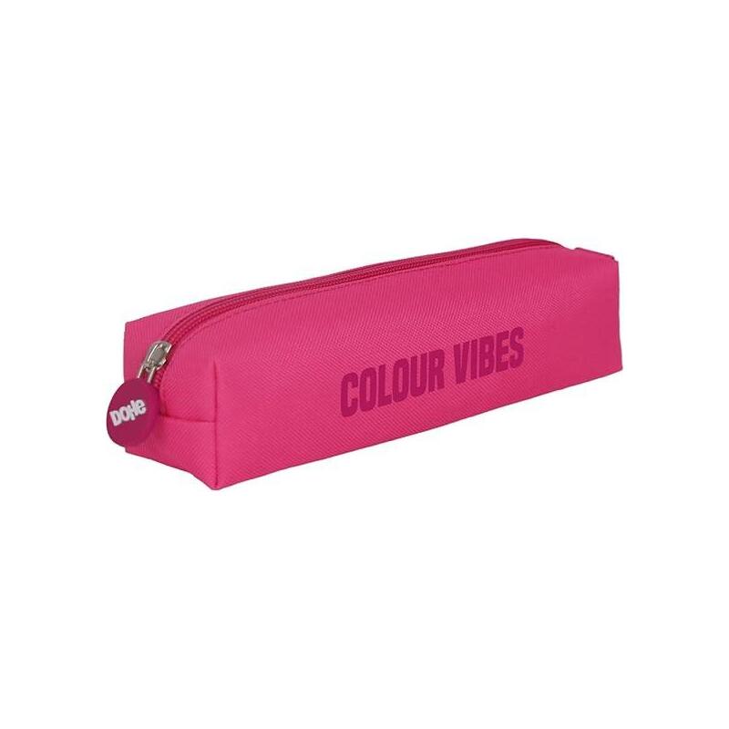 Dohe Colour Vibes Portatodo Cuadrado - Cierre Con Cremallera Y Tirador De Goma - Rosa