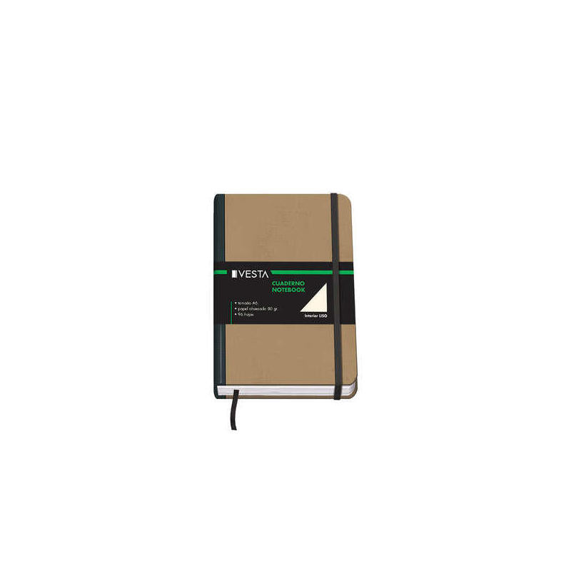 Dohe Cuaderno Cartone Con Puntas Redondeadas - 96 Hojas De Papel Ahuesado De 80gr - Tapa En Tres Piezas Con Lomera De
