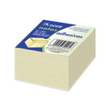 Dohe Cubo De 400 Notas Reposicionables - Tamaño 75x75mm - Papel De 75gr - Ideal Para Oficina Y Escuela - Amarillo
