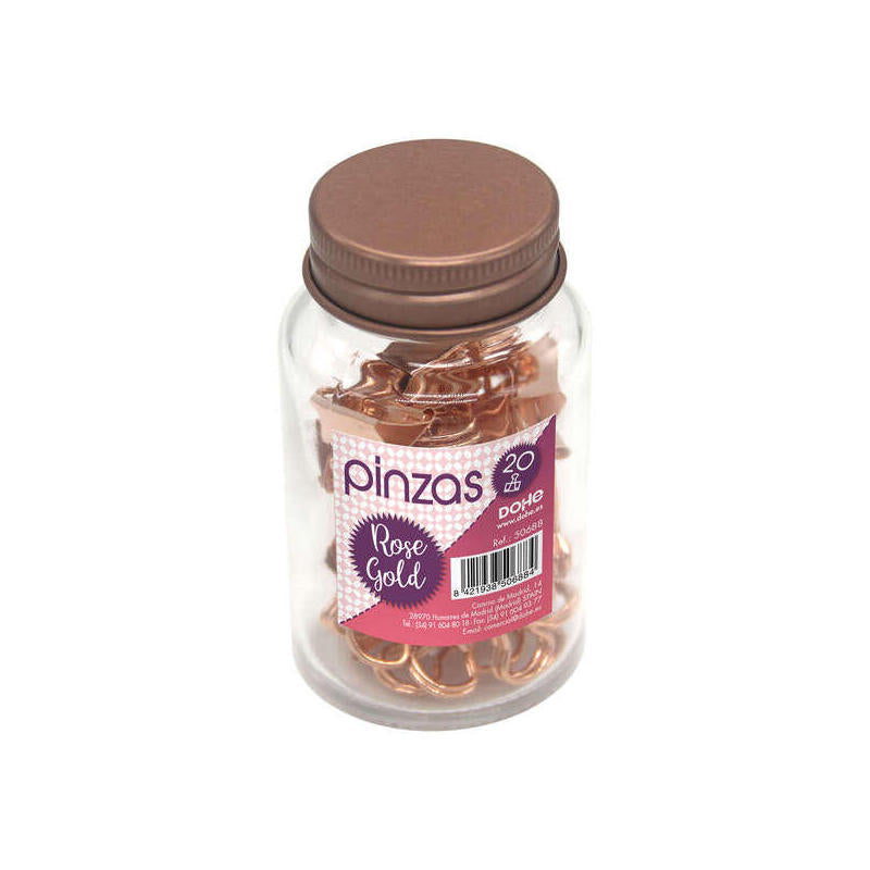 Dohe Pinzas Metalicas - 19mm - Resistente Y Duradera - Ideal Para Sujetar Documentos