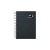 Dohe Segovia Agenda Anual Espiral - Dia Pagina - Sabado Y Domingo Misma Pagina - Tamaño 14x20cm - Negro