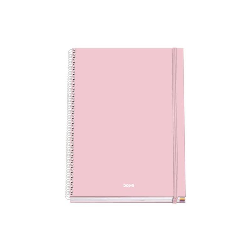 Dohe Serenity Cuaderno Espiral A4 100 Hojas Microperforadas Cuadricula 5mm - Tapa Dura Carton Forrado - Cierre De Goma