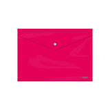Dohe Sobre Portadocumentos Folio - Cierre De Broche - Polipropileno Cristal Opaco 200 Micras - Fucsia