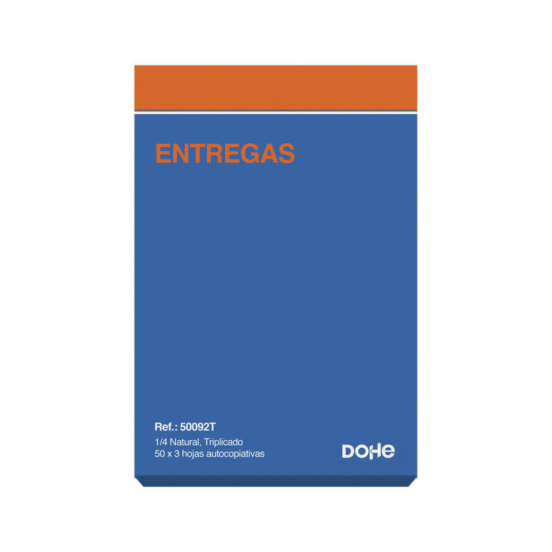 Dohe Talonario De Entregas - Cuarto Natural - 50x3 Hojas Autocopiativas - Triplicado