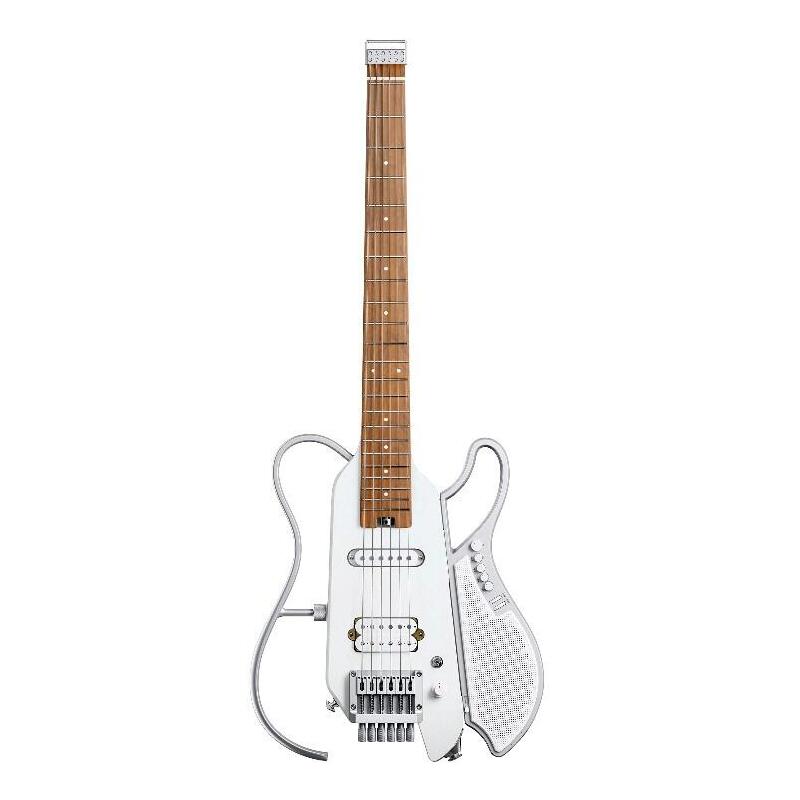 Donner-Hush-X-Live-White - Gitara Eléctrica  Z Wbudowanym Con Altavoz