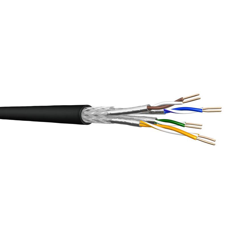 Draka Cable De Instalación, Erdkabel Uc900 Ss23, Cat 7, S/Ftp, Pimf, Negro, 100m Ring
