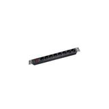 Drutp Regleta-Alu-8s Regleta De Enchufes De Aluminio Para Rack 19" 1u De 8 Schuko Con Interruptor