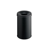 Durable 330601 Papelera Metálica Con Cenicero Redonda De 30 Litros, Negra