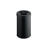 Durable 330601 Papelera Metálica Con Cenicero Redonda De 30 Litros, Negra
