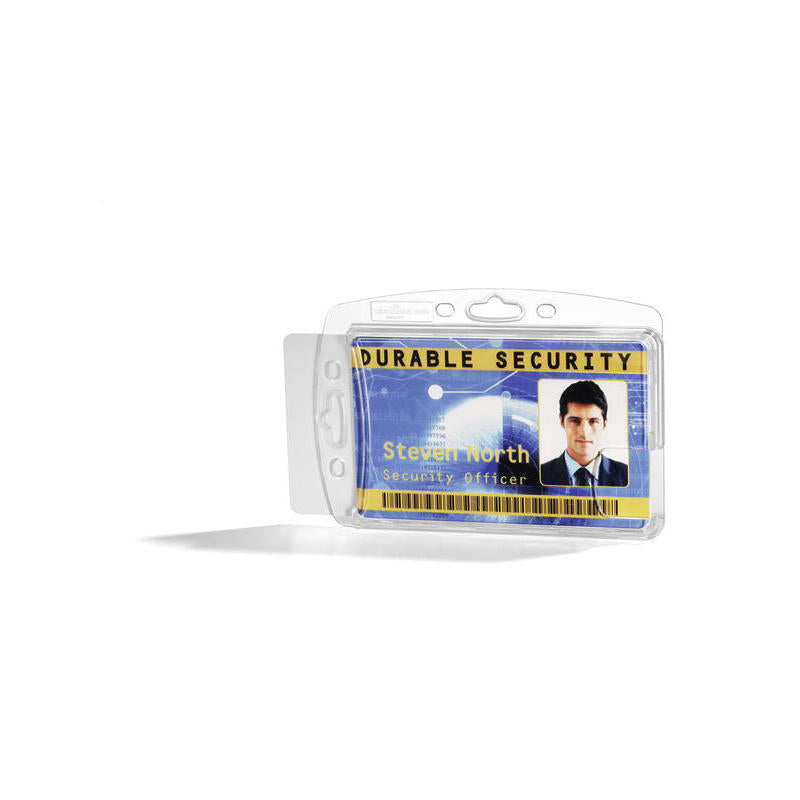 Durable Caja Doble Para 2 Tarjetas De Identificación De Empresa 54x85mm Pack De 10