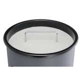Durable Papelera Metal Con Ascher Redondo Plateado