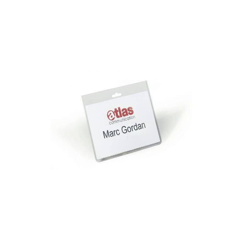 Durable Portanombres Para Identificación 60x90mm Plástico Transparente -20u-