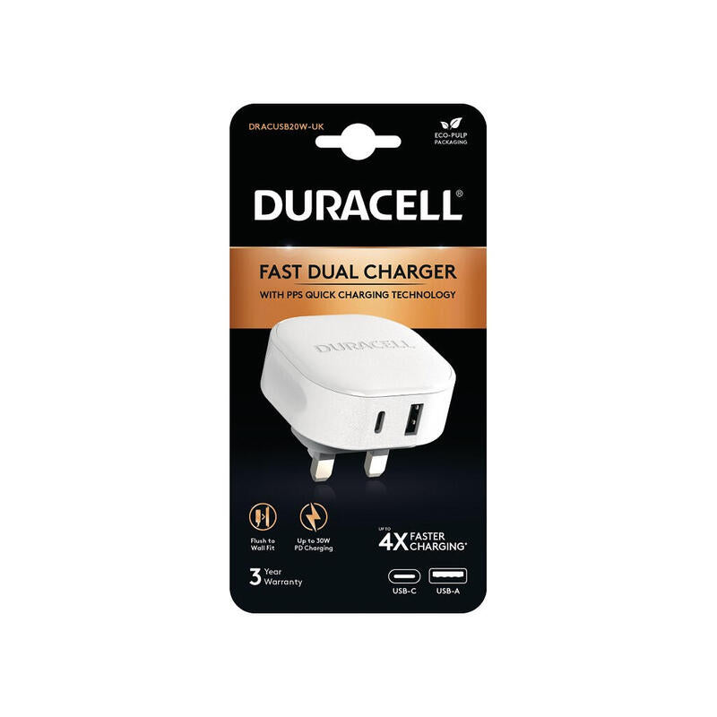 Duracell Duracell Pd 30w+Pps 18w Shared Para Type-C Enabled Phones & Tablets Dracusb20w-Uk