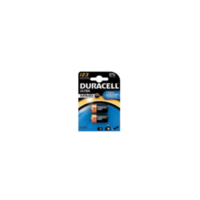 Duracell Pila  Ultra Photo (Cr123) Dur020320 Ion De Litio 3v BateraA Recargable    2ud