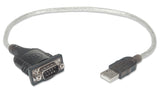 EAN 0766623205146 - Manhattan 205146 cable de serie Negro, Transparente 0,45 m USB tipo A D-Sub (DB-9) imagen 3