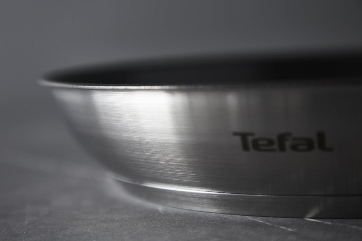 Tefal Virtuoso E4920625 Sartén Multiuso Alrededor, Pan Acero Fino, Alrededor, Sartén Multiuso, Acero Inoxidable, Acero Inoxidable, 250 °C, Acero Inoxidable