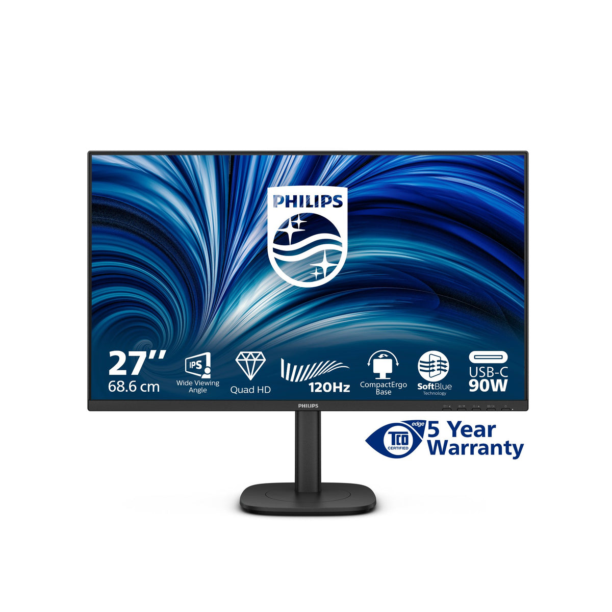 EAN 8721038002423 - Philips 3000 series 27B2U3601/00 pantalla para PC 68,6 cm (27") 2560 x 1440 Pixeles Quad HD LCD Negro imagen 4