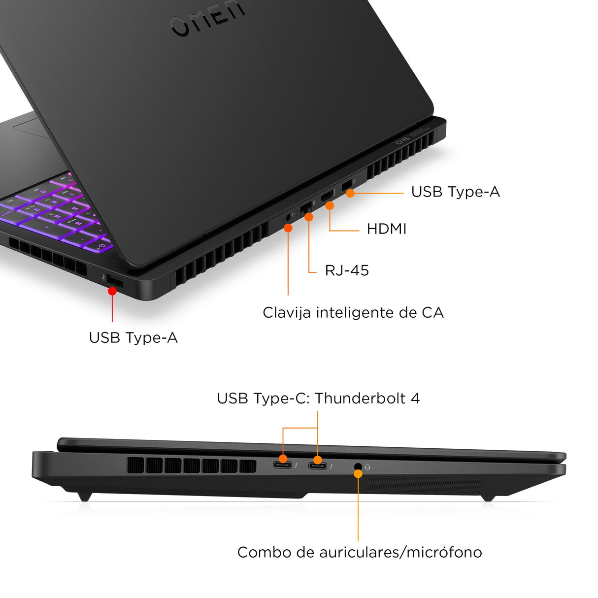 EAN 0199764876140 - HP OMEN MAX Gaming 16-ah0039ns Intel Core Ultra 9 275HX Portátil 40,6 cm (16") WQXGA 32 GB DDR5-SDRAM 1 T imagen 4