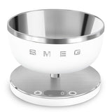 Smeg Ksc01whmww Báscula De Cocina Acero Inoxidable, Blanco Encimera Alrededor Báscula Electrónica De Cocina