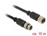 Delock M8 Sensor-   Aktorverlängerungscable 6 Pin Stecker Zu M8 6 Pin Buchse Wasserdicht 10 M