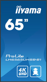 Iiyama Prolite Lh6565uhsb-B1 165 Cm (65") Klasse (163.9 Cm (64.5") Sichtbar) Lcd-Display Mit Led-Hintergrundbeleuchtung
