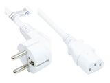 Good Connections Schutzkontakt-Stecker Gew.- C13 Weiss 1m