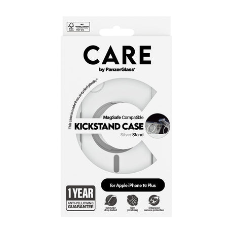 EAN 5715685003899 - PanzerGlass CARE™ by ® Case Transparent w. Silver Kickstand & MagSafe iPhone 16 Plus funda para teléfono  imagen 3