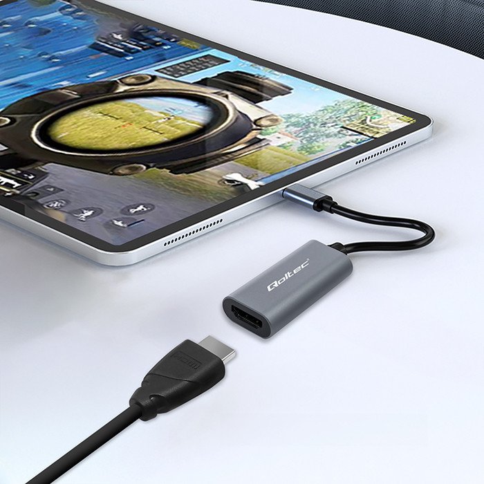 Adapter Aluminiowa Przejsciówka Usb-C Na Hdmi 4k 60hz 32awg