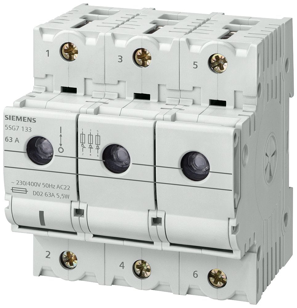 Siemens 5sg7133 Lasttrennschalter Sicherungsgrösse D02 63 A 400 V 1 St.