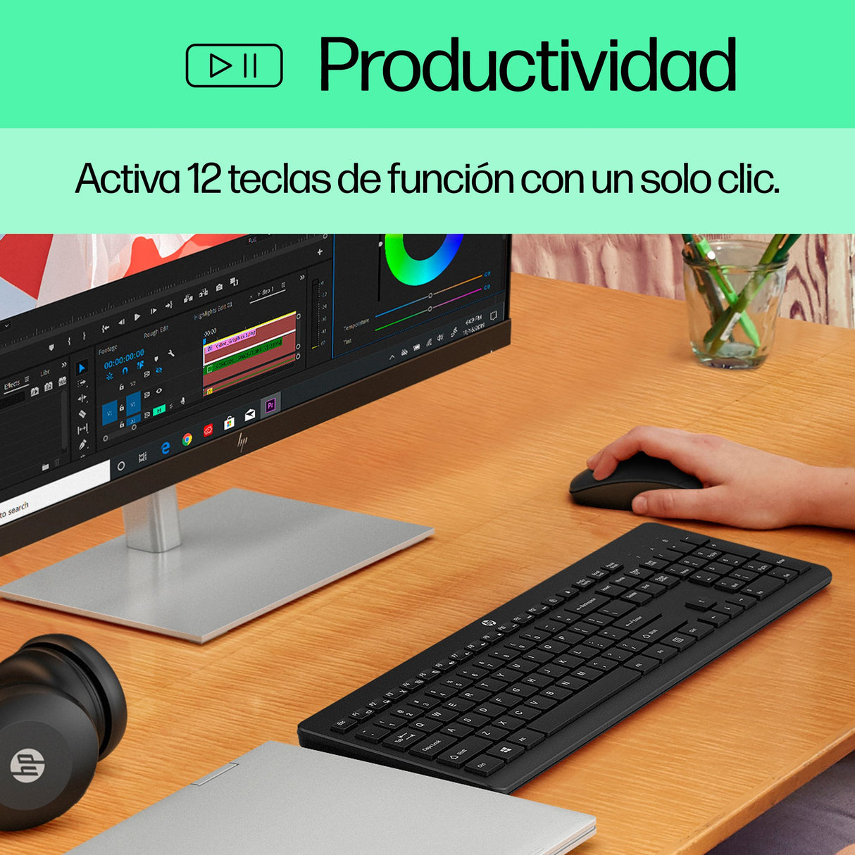 EAN 195908430360 - HP 230 Wireless Keyboard teclado Universal RF inalámbrico Negro imagen 5