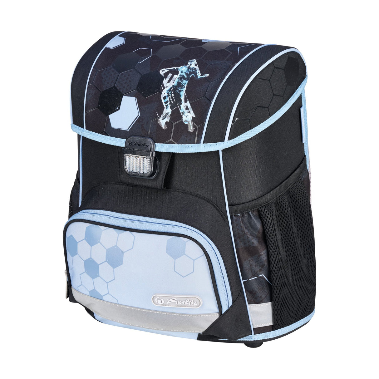 EAN 4008110399737 - Herlitz Loop Plus Cyber Soccer juego de mochila escolar Niño Poliéster Azul, Azul oscuro imagen 9