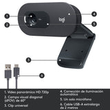 Logitech Webcam Hd C505 Negra 720p/30fps/Micro Largo Alcance/Usb-A 960-001364