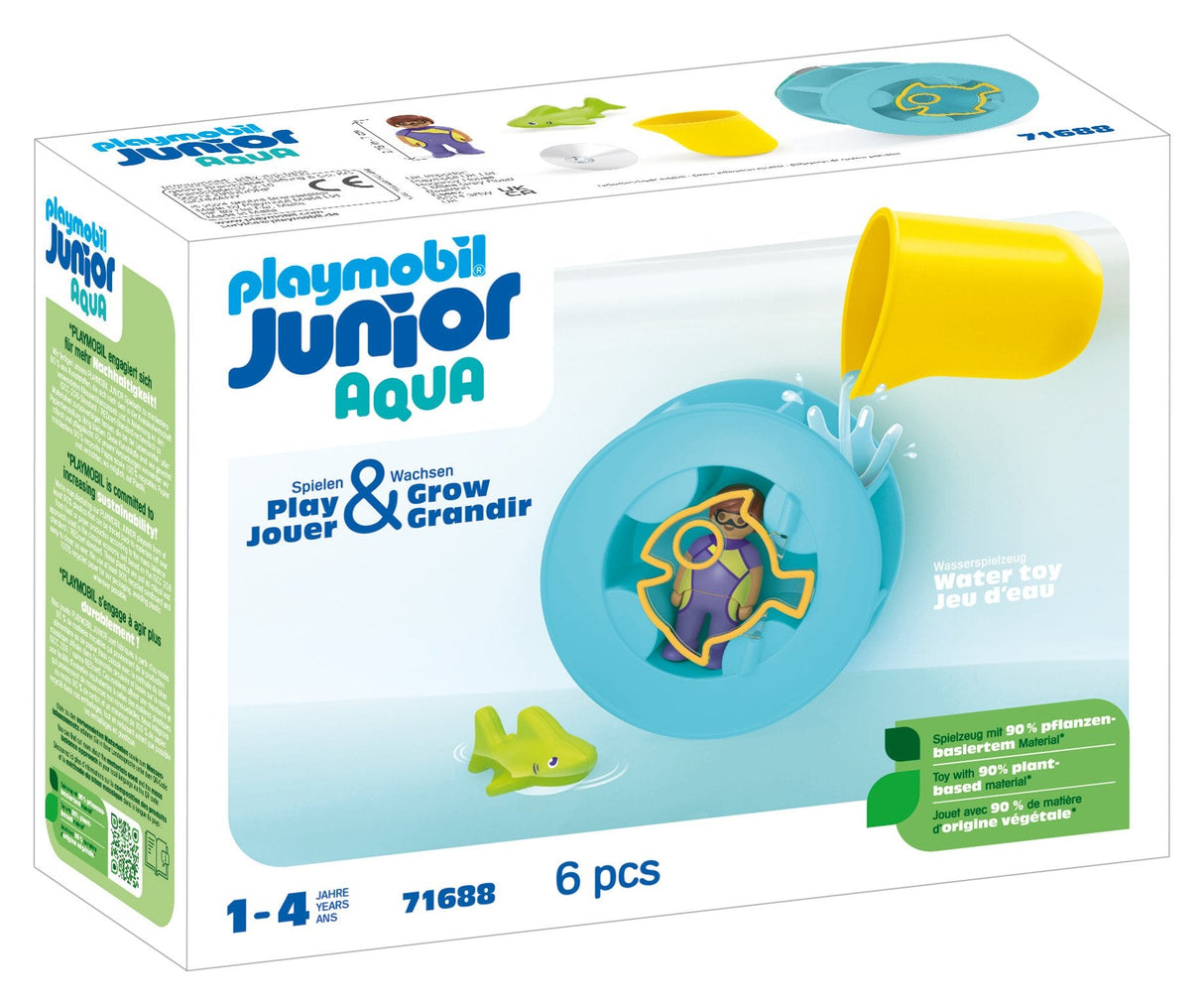 Playmobil 71688 Junior Aqua: Bañera De Hidromasaje De Agua Con Tiburón Bebé  71688