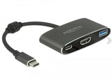 Delock Adaptador Usb Tipo-C Macho>Hdmi Hembra 4k 30 Hz+Usb Typ-A+Usb Tipo-C Pd