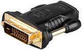 Hdmi/Dvi-D Adaptor, Black - 19 Pin Hdmi Jack > Dvi-D (24+1