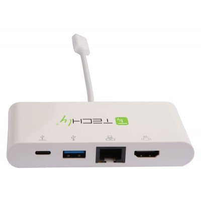 Hub Techly Iadap Usb31-Dock1 De Interfaz Usb 3.2 Gen 1 (3.1 Gen 1) Type-C 5000 Mbit/S Blanco