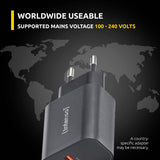 Intenso Usb-Ladegerät 1 X Usb-A  1 X Usb-C 30 Watt Negro