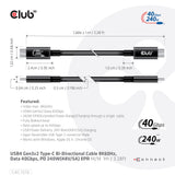 EAN 8719214472320 - CLUB3D CAC-1576 cable USB USB4 Gen 3x2 1 m USB C Negro imagen 7