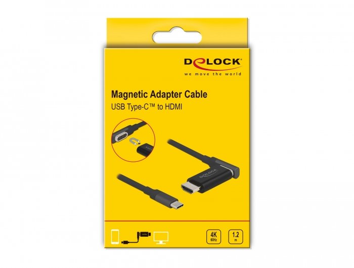 Delock Usb Type-C Zu Hdmi Adaptercable 4k 60 Hz Magnetisch 1,20 M