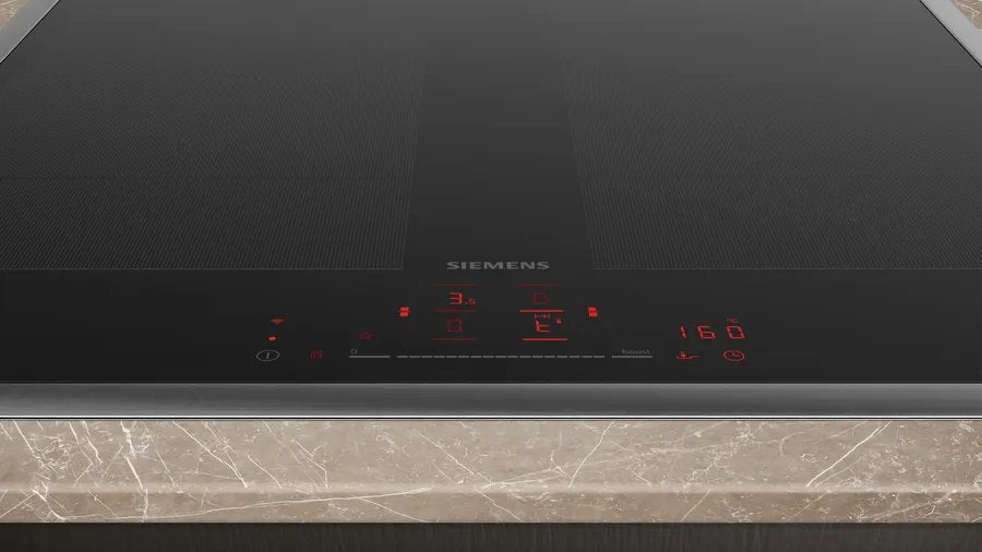 Siemens Ex645hxc1e Iq700, Placa De Cocina Independiente Negra/Acero Inoxidable, 60 Cm, Home Connect Ex645hxc1e