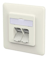 Metz Connect Anschlussdose E-Dat C6a Lsa++ 2 Port Up Reinblanco