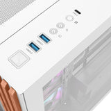 Thermaltake View 380 Ws Argb  (Blanco/Holz, Tempered Glass X 2, Holz-Struktur) Ca-1z2-00m6wn-Ws